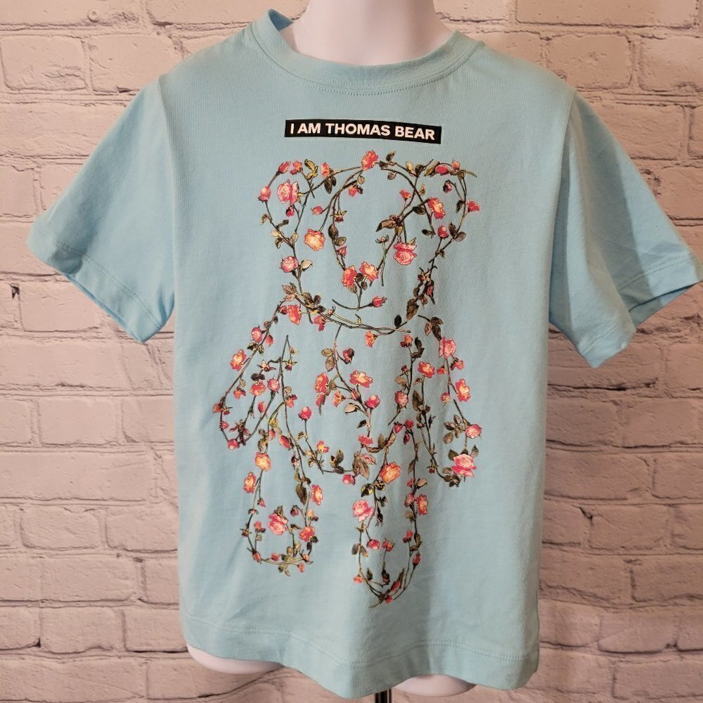 Burberry Girls' Floral Thomas Bear Tee